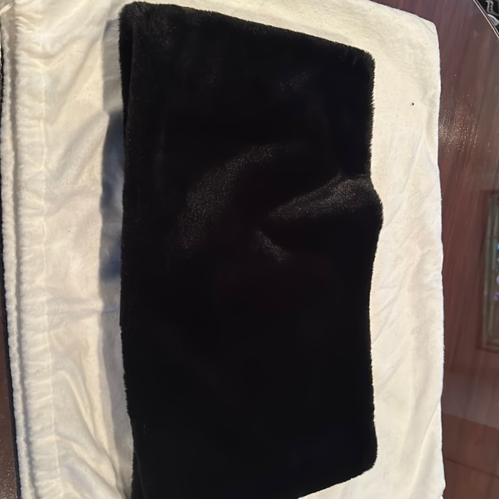 KARL LAGERFELD PARIS FAUX FUR NECK ROLL